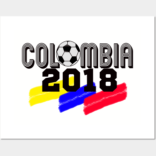 Colombia Soccer 2018 Posters and Art